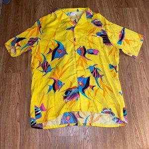 Vintage 90s Mens Hawaiian Button Up Short Size XL